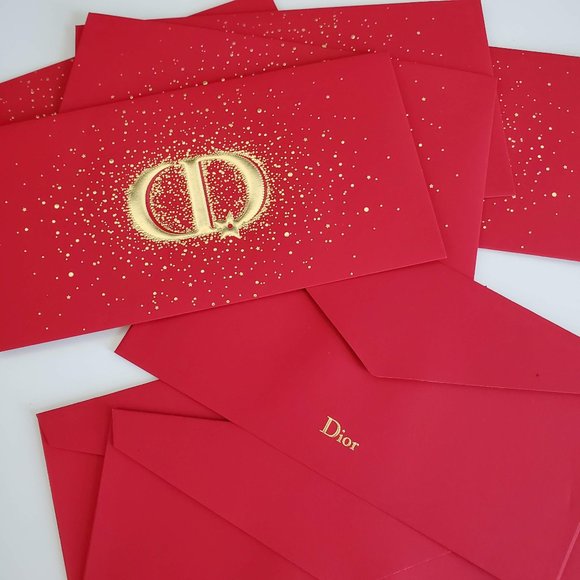 2 x DIOR gold logo Red Lucky Money Envelopes card - Picture 4 of 8